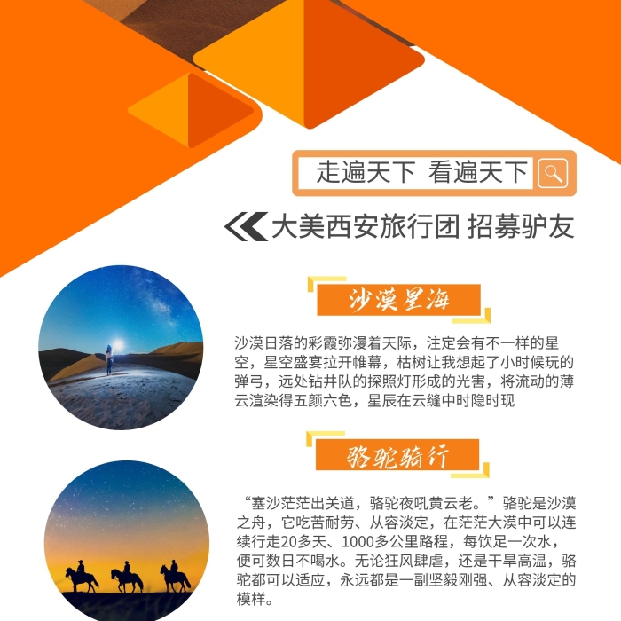 黃色絲綢之路簡(jiǎn)約旅行展架