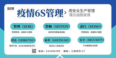 疫情期間車間6s管理宣傳海報(bào)