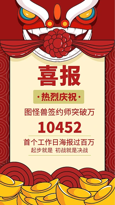 喜报红榜创意手机海报