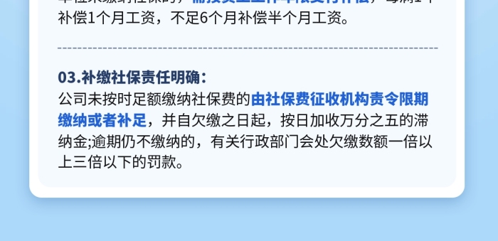 蓝色简约风社保新规宣传海报