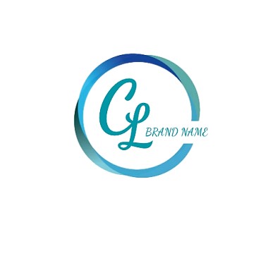 CL字母藍(lán)綠色圓形logo簡約標(biāo)志設(shè)計