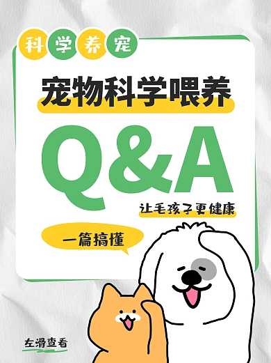 宠物科学喂养健康科普小红书封面