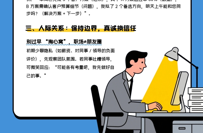 简约线条职场新人避雷小红书内页