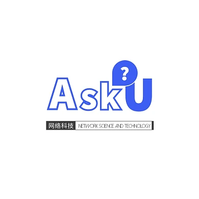 蓝色黑色简约英文字母网络科技logo