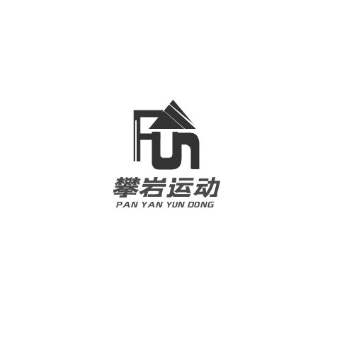 幾何簡約力量攀巖運動LOGO