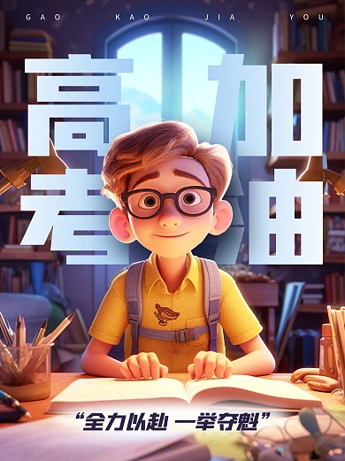 高考加油励志正能量小红书封面