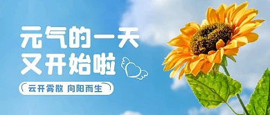 摄影元气的一天向日葵公众号封面首图