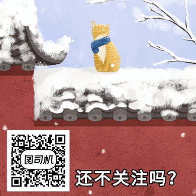 卡通插画猫咪下雪GIF二维码