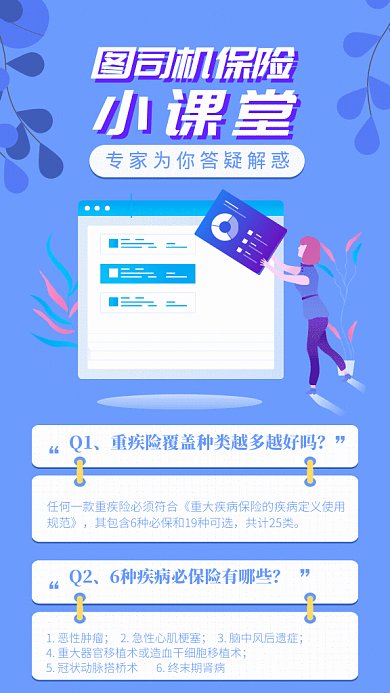 原创扁平风保险GIF动态海报