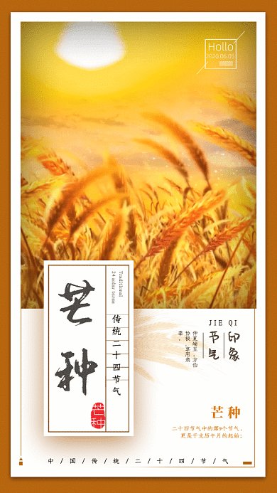 芒种节气GIF动态海报