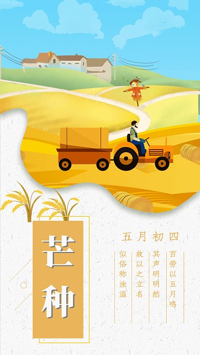 芒种节气GIF动态海报
