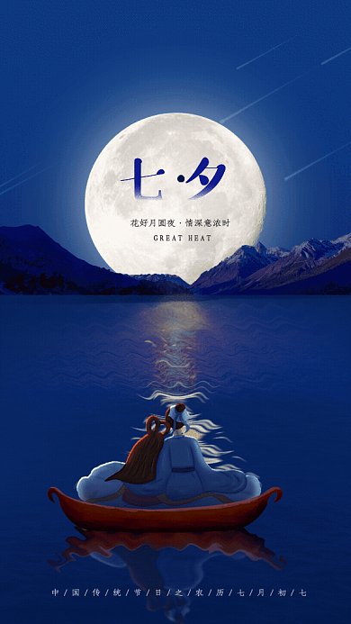 七夕情人节GIF动态海报