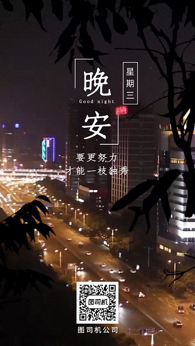 晚安夜景gif海报