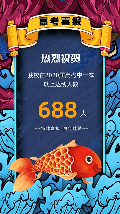 高考喜报GIF动态海报