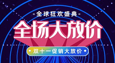 双十一狂欢大放价gif横图