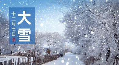 大雪唯美冬季风景节气gif横图