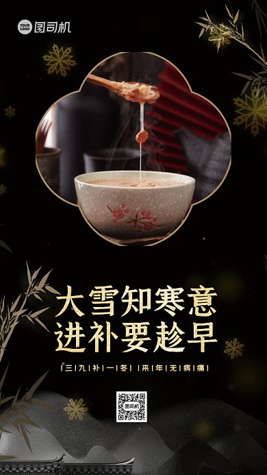 大雪节气GIF动态海报