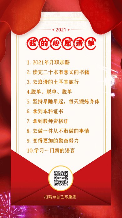 新年心愿清单GIf动态海报