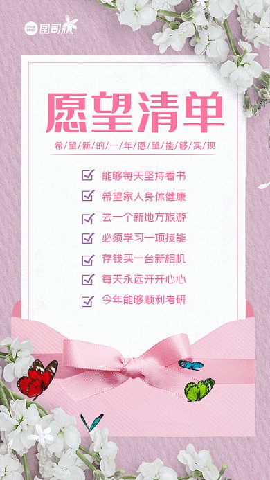 新年愿望清单GIF动态海报