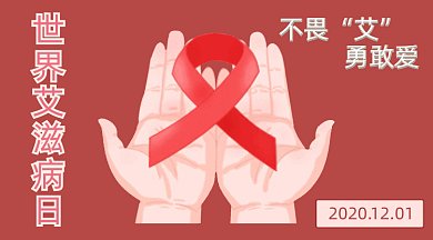 预防艾滋病公众号gif横图设计