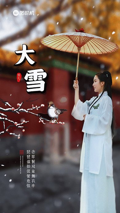 大雪节气GIF动态海报
