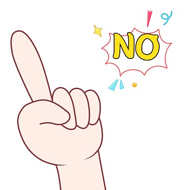 手绘NO表情包GIF图