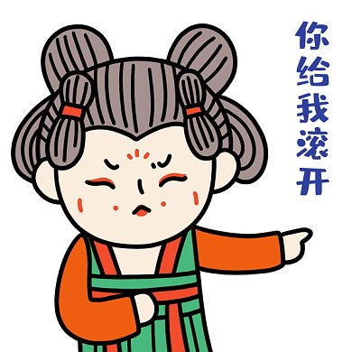 唐宫小姐姐生气小公主GIF表情包