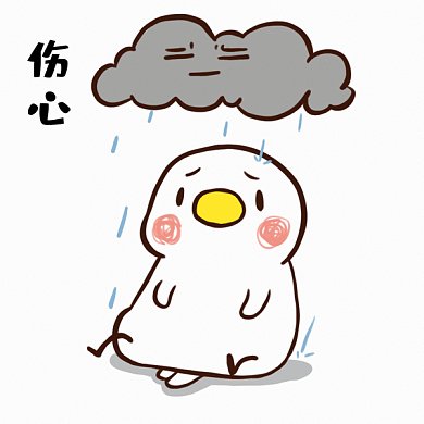 伤心下雨乌云梅雨季动态GIF表情包