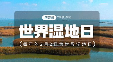 世界湿地日大气绿色动态摄影图gif横图