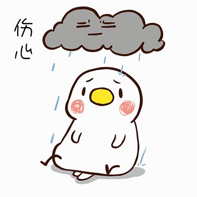 伤心下雨乌云梅雨季动态GIF表情包