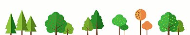 卡通树木gif分割线