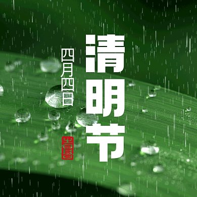 清明节绿色动态摄影图gif文章配图