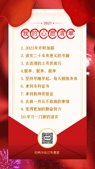 新年心愿清单GIf动态海报