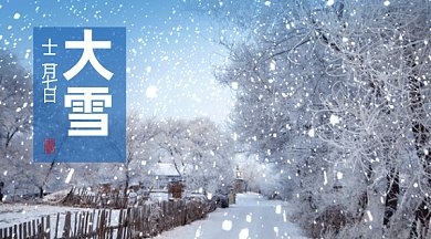 大雪唯美冬季风景节气gif横图