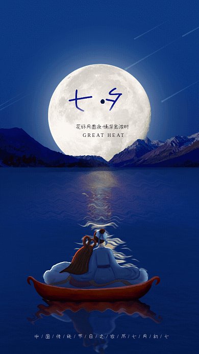 七夕情人节GIF动态海报