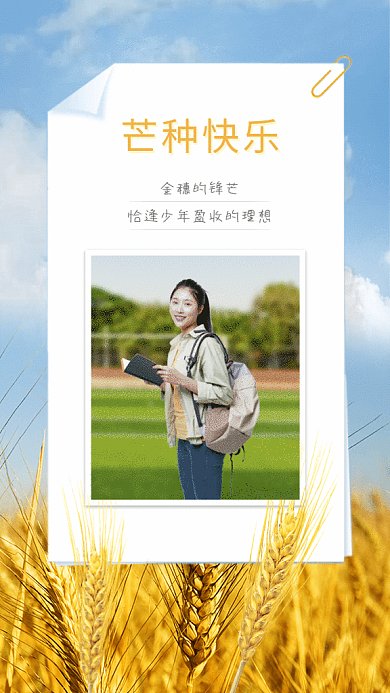 芒种节气GIF动态海报