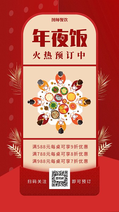 春节年夜饭夜宵gif海报