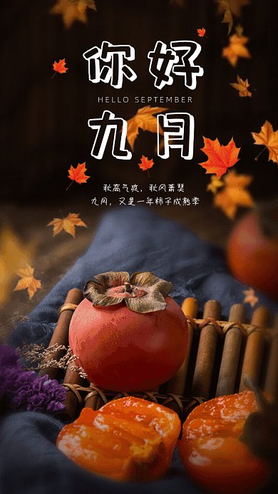 你好九月GIF动态海报