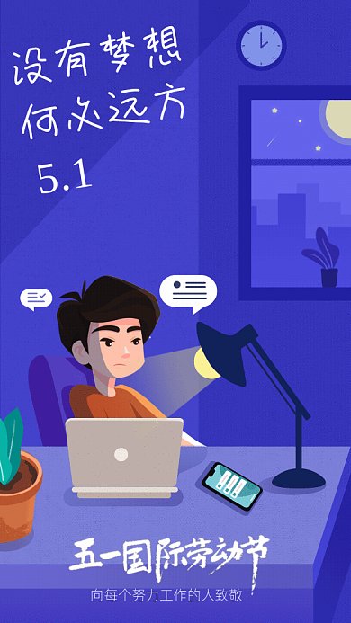 原创五一劳动节GIF动态海报