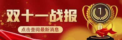 双十一大气红色战报gif超链接配图