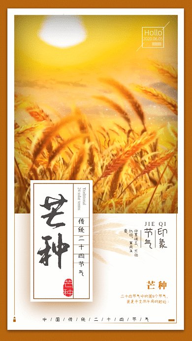 芒种节气GIF动态海报
