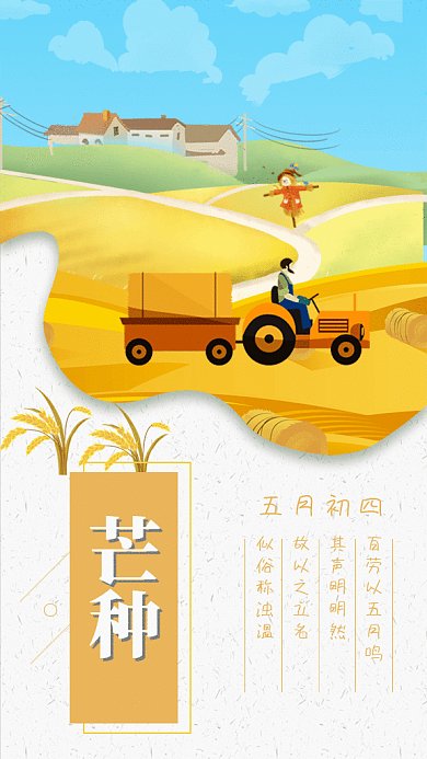 芒种节气GIF动态海报