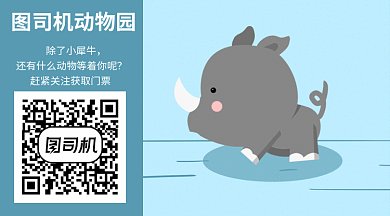 简约创意小犀牛动物园小动物GIF横图