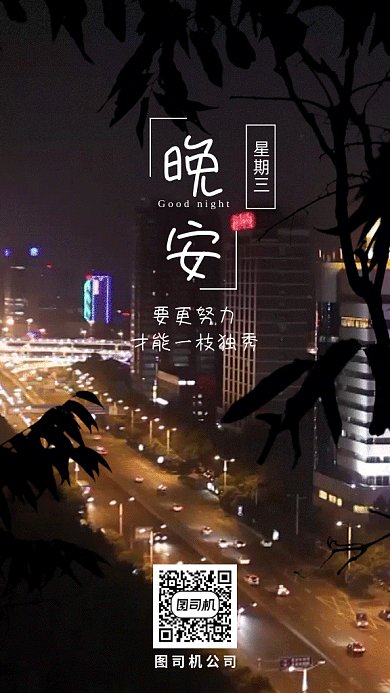 晚安夜景gif海报