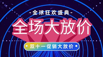 双十一狂欢大放价gif横图