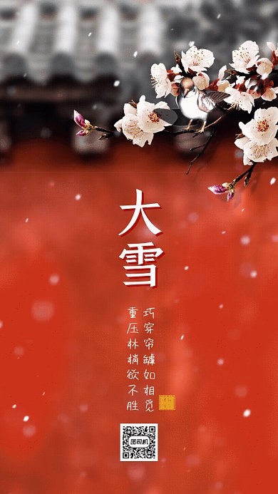 大雪节气GIF动态海报
