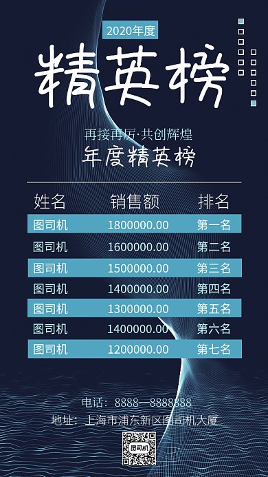 年度销售精英榜gif海报