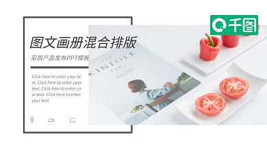 图文画册混合排版家具产品发布ppt模板