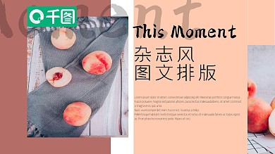 文艺小清新INS杂志风图文排版PPT模板
