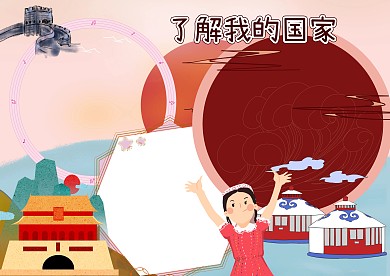 了解我的国家中国地理知识手抄报版面设计